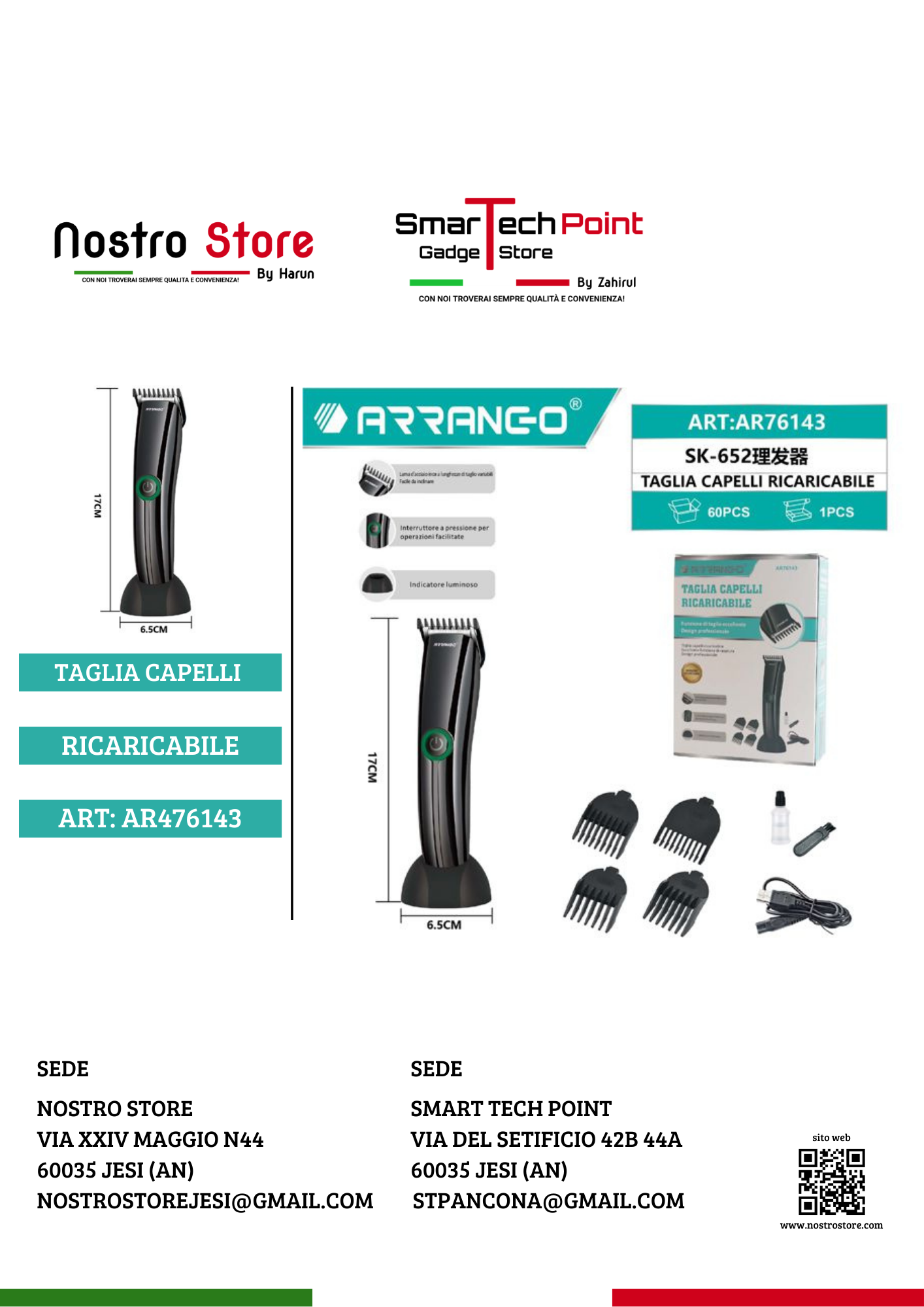 TAGLIA CAPELLI RACARICABILE