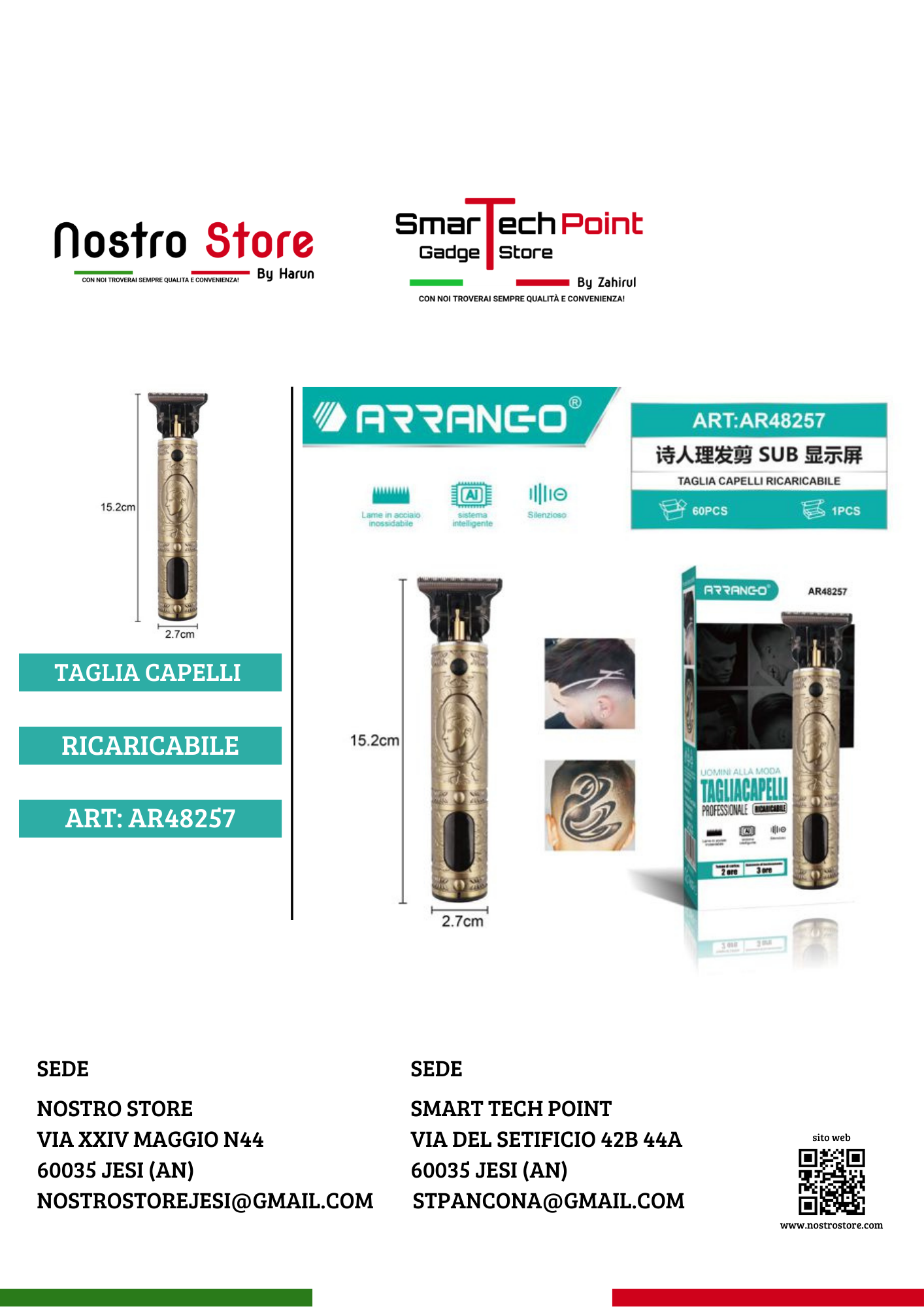 TAGLIA CAPELLI RICARICABILE