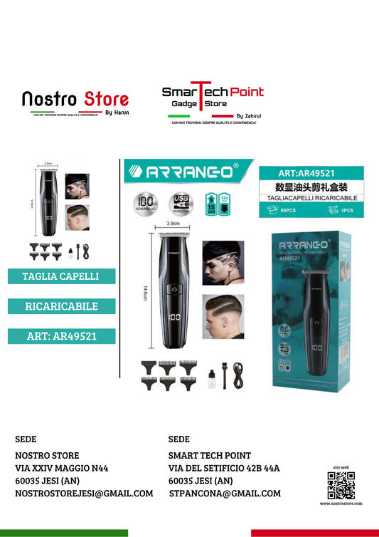 TAGLIA CAPELLI RACARICABILE
