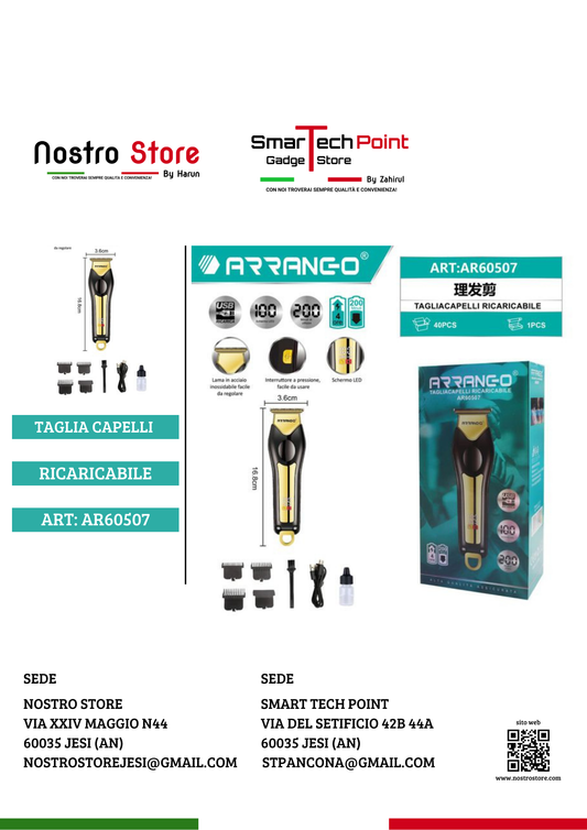 TAGLIA CAPELLI RACARICABILE