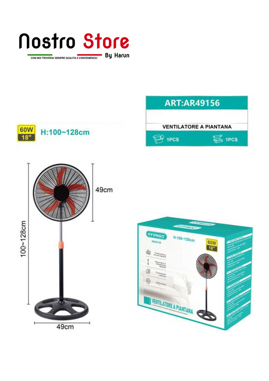VENTILATORE A PIANTANA 18 POLLICI
