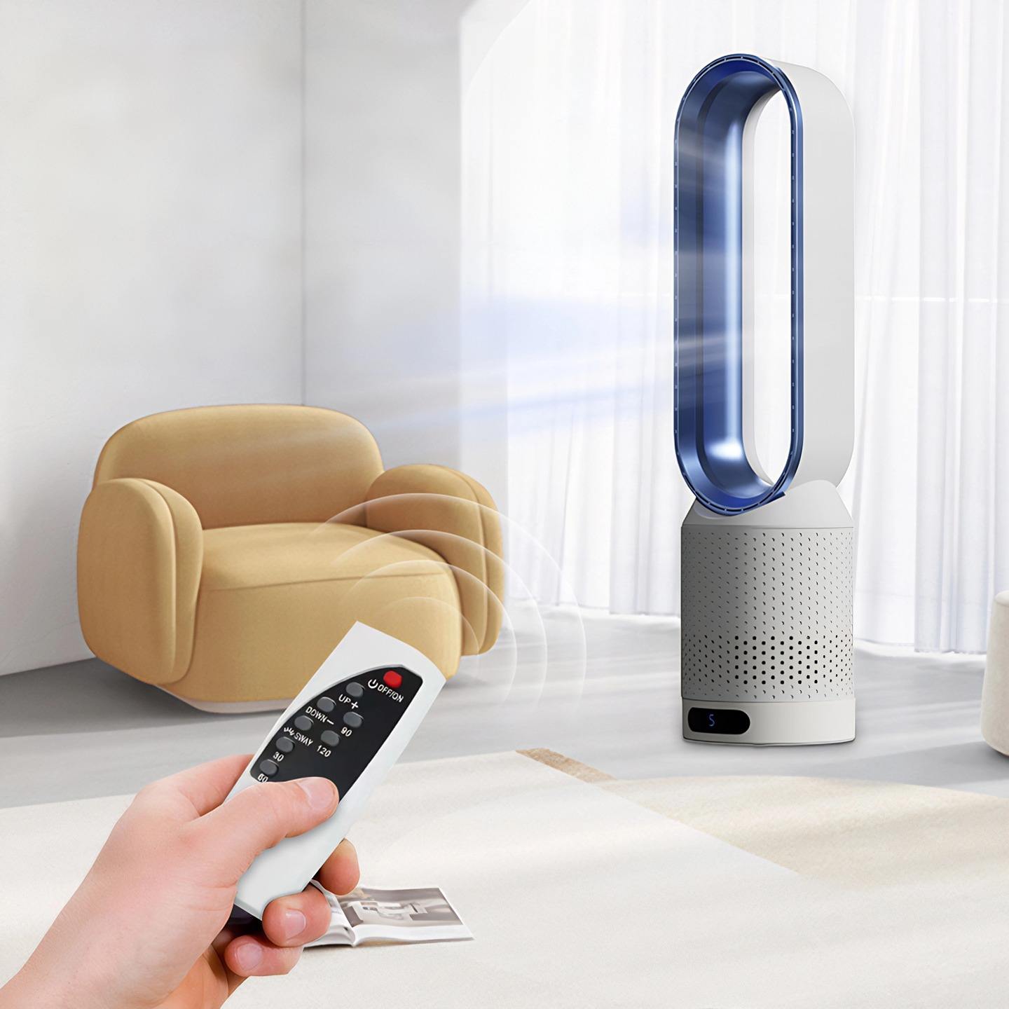 VENTILATORE SENZA PALE CON TELECOMANDO