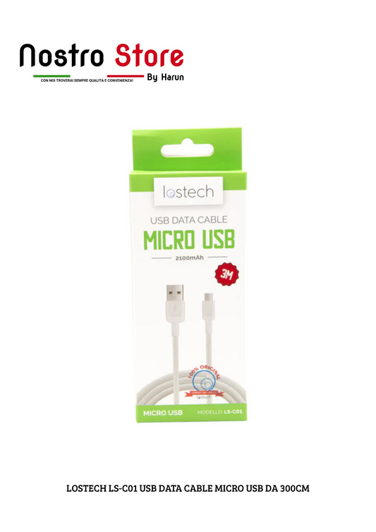 LOSTECH LS-C01 USB DATA CABLE MICRO USB DA 300CM
