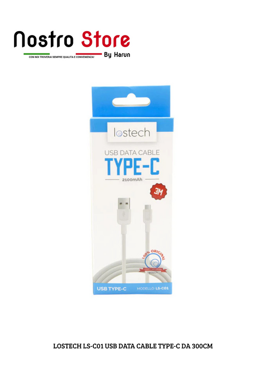 LOSTECH LS-C01 USB DATA CABLE TYPE-C DA 300CM