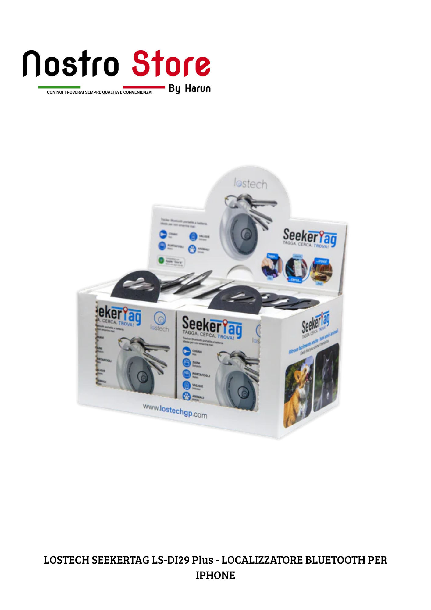 LOSTECH SEEKERTAG LS-DI29 Plus - LOCALIZZATORE BLUETOOTH PER IPHONE