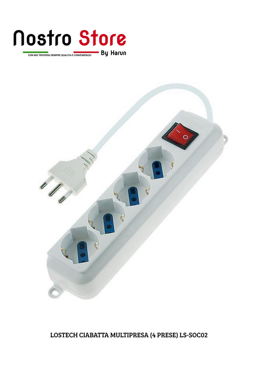 LOSTECH CIABATTA MULTIPRESA (4 PRESE) LS-SOC02