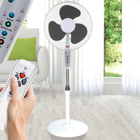 Ventilatore A Piantana Con Telecomando 50W 3 Velocità timer 50x128cm oscillante