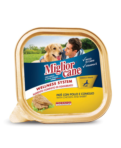 MIGLIOR CANE PATE' CONIGLIOePOLLO VASCHETTA 300 GRAMMI