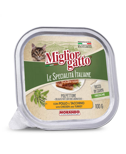 Morando Migliorgatto Spec. Ita. Patè 100gr Chicken Turkey