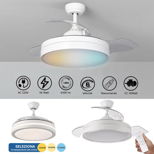 VENTILATORE DA SOFFITTO LED
