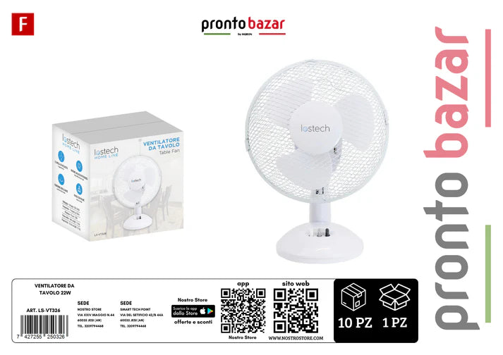 LOSTECH LS-VT326 VENTILATORE DA TAVOLO