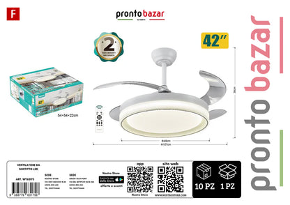 VENTILATORE DA SOFFITTO LED