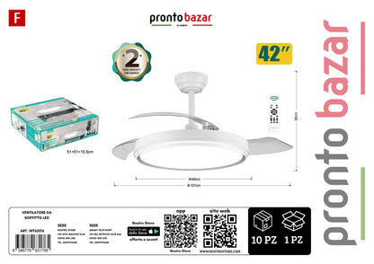 VENTILATORE DA SOFFITTO LED
