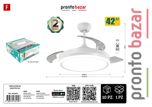VENTILATORE DA SOFFITTO LED